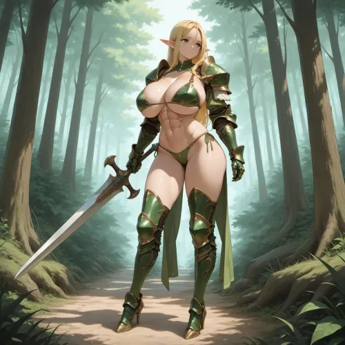 Half Elf Barbarian Warrior