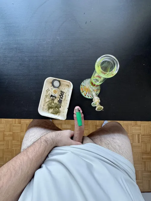 High, horny, coffee poured, and craving pussy. It’s a good (m)orning