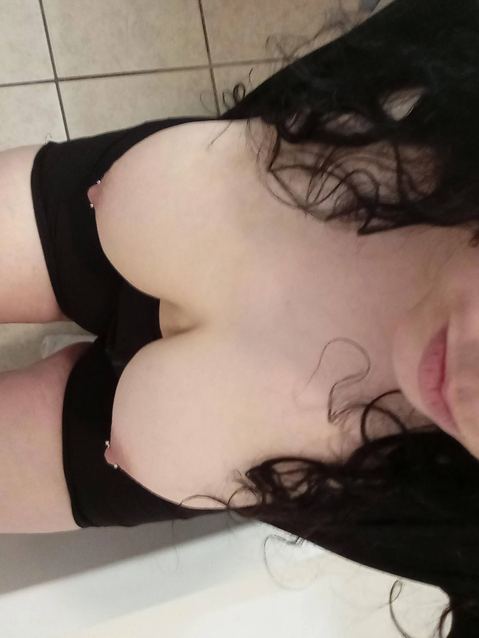 38 DD with pierced sensitive nipples