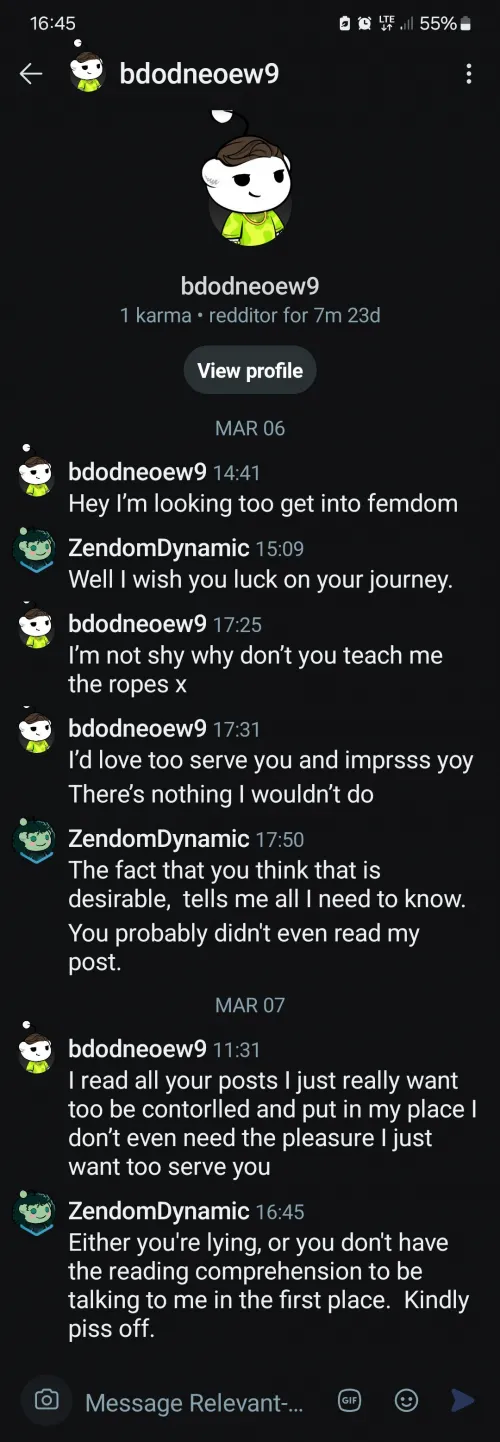 Another Dumb Creep to Avoid.