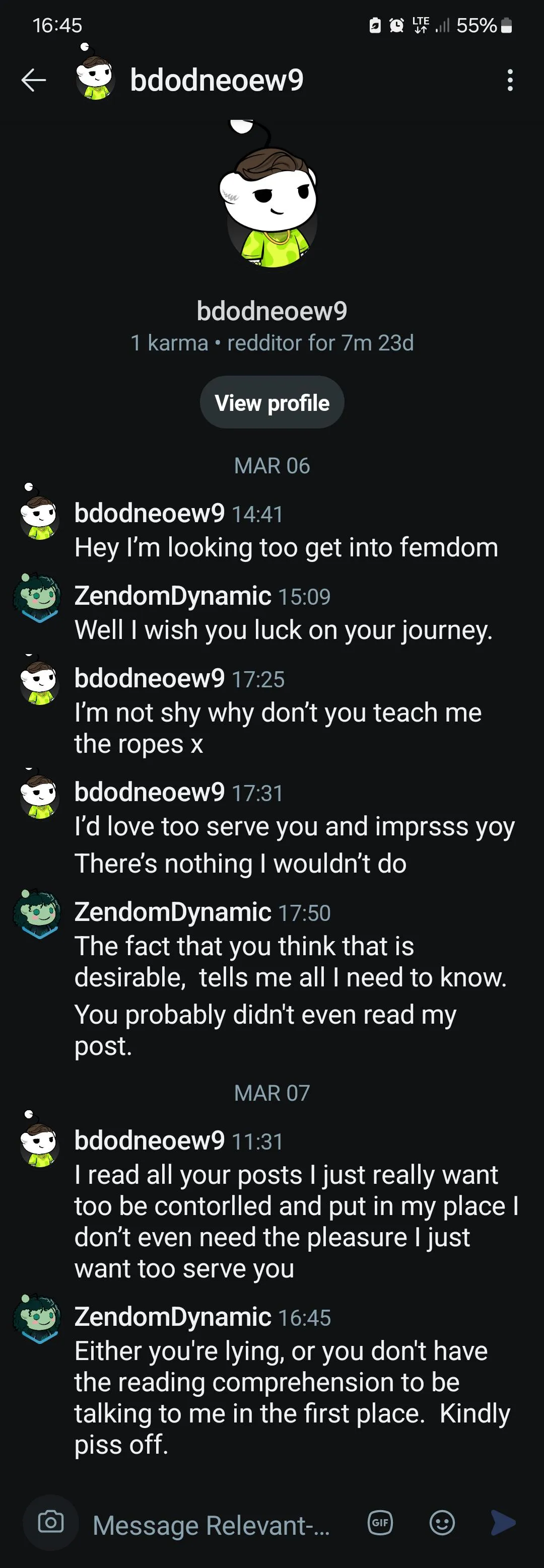 Another Dumb Creep to Avoid.