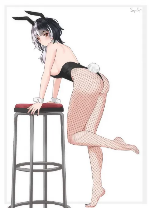Bunny Shiori at the Stool [Hololive]