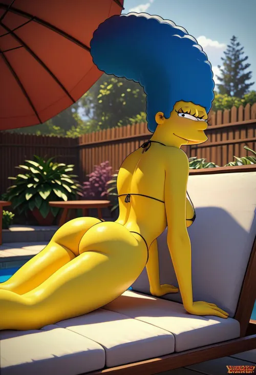 Chilling by the pool