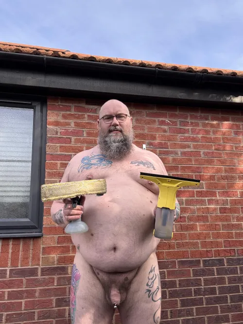 Cleaning the windows