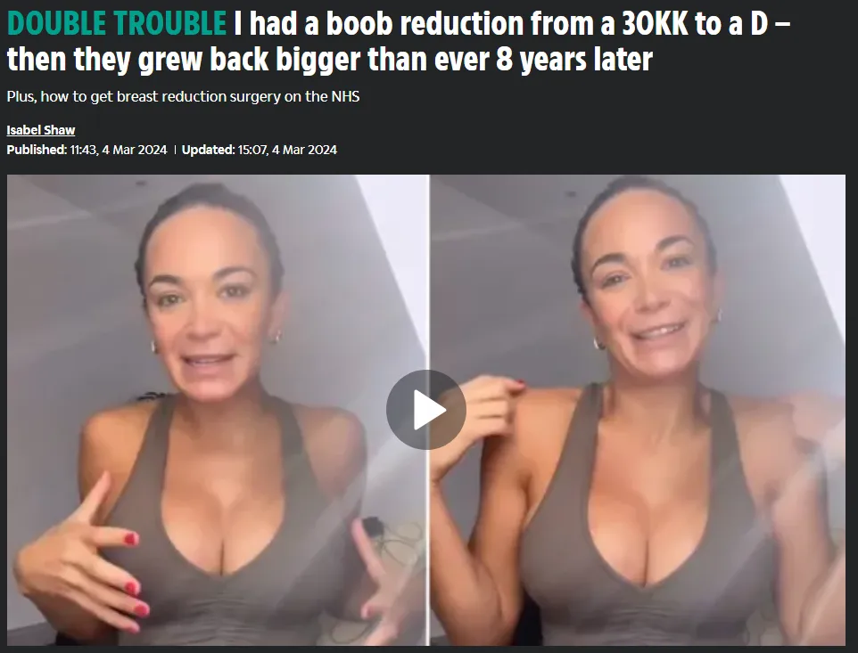 Echo Elliott said her knockers were  Echo Elliott said her knockers were