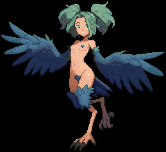 Harpy girl from a monster girl game I am making art for (art by me)