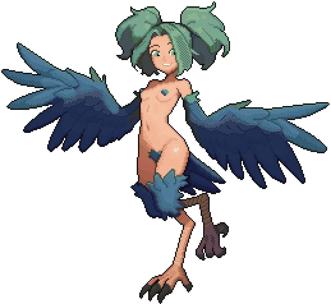 Harpy girl from a monster girl game I am making art for (art by me)