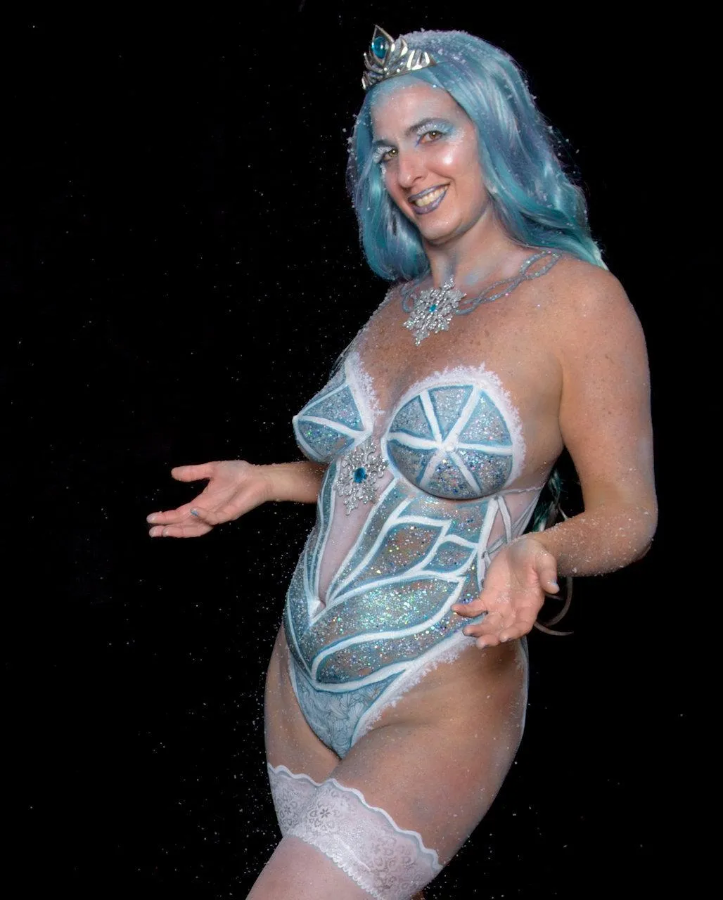 Ice Princess - winter themed body painting!