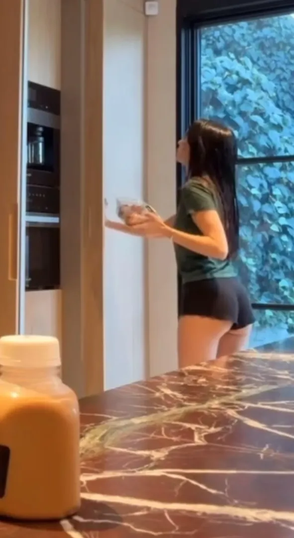 In the kitchen, from Snapchat