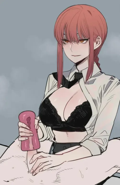 makima being a naughty curvy mama