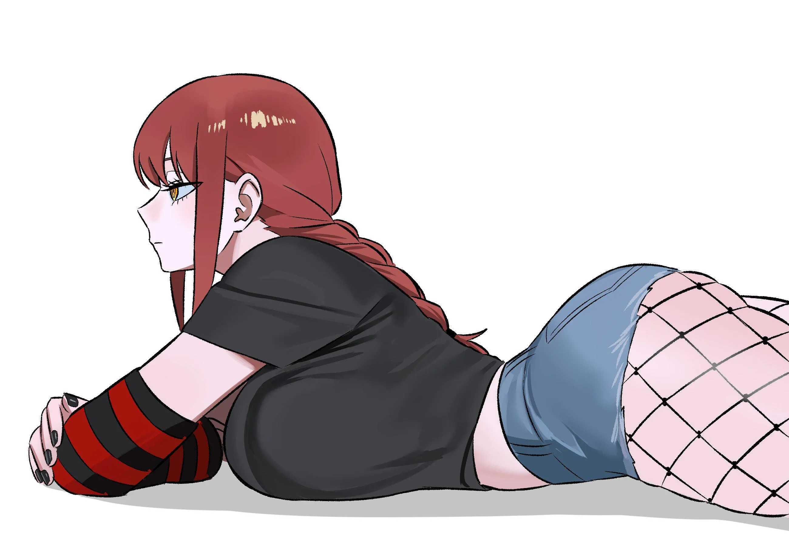 Makima Laying On Her Stomach