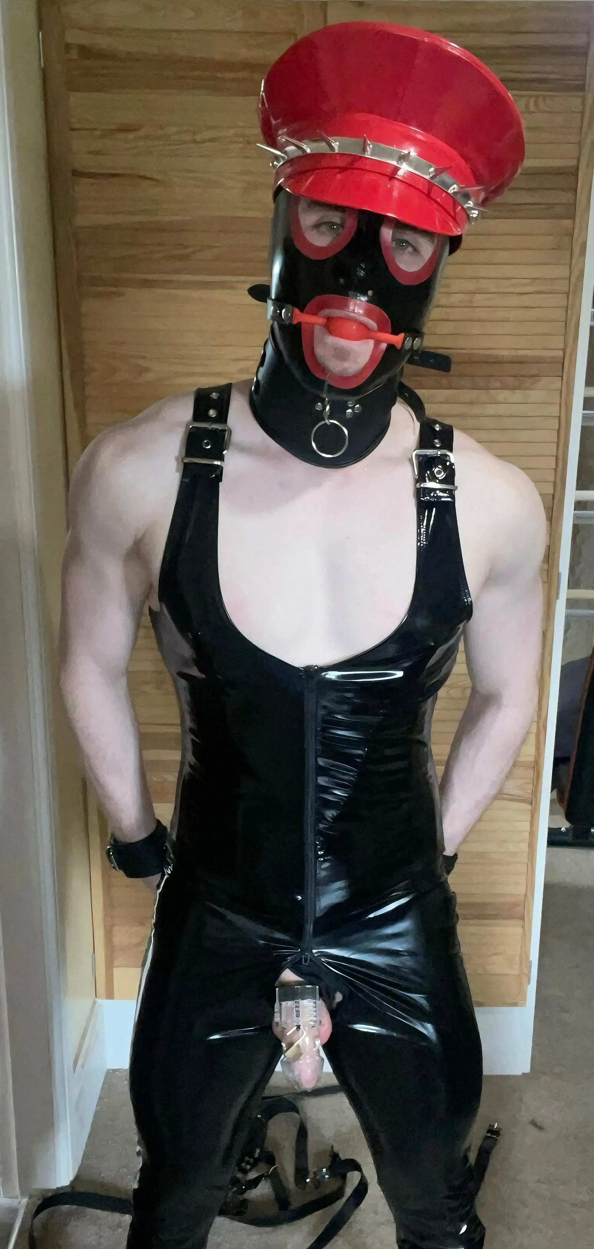 Shiny little caged gimp