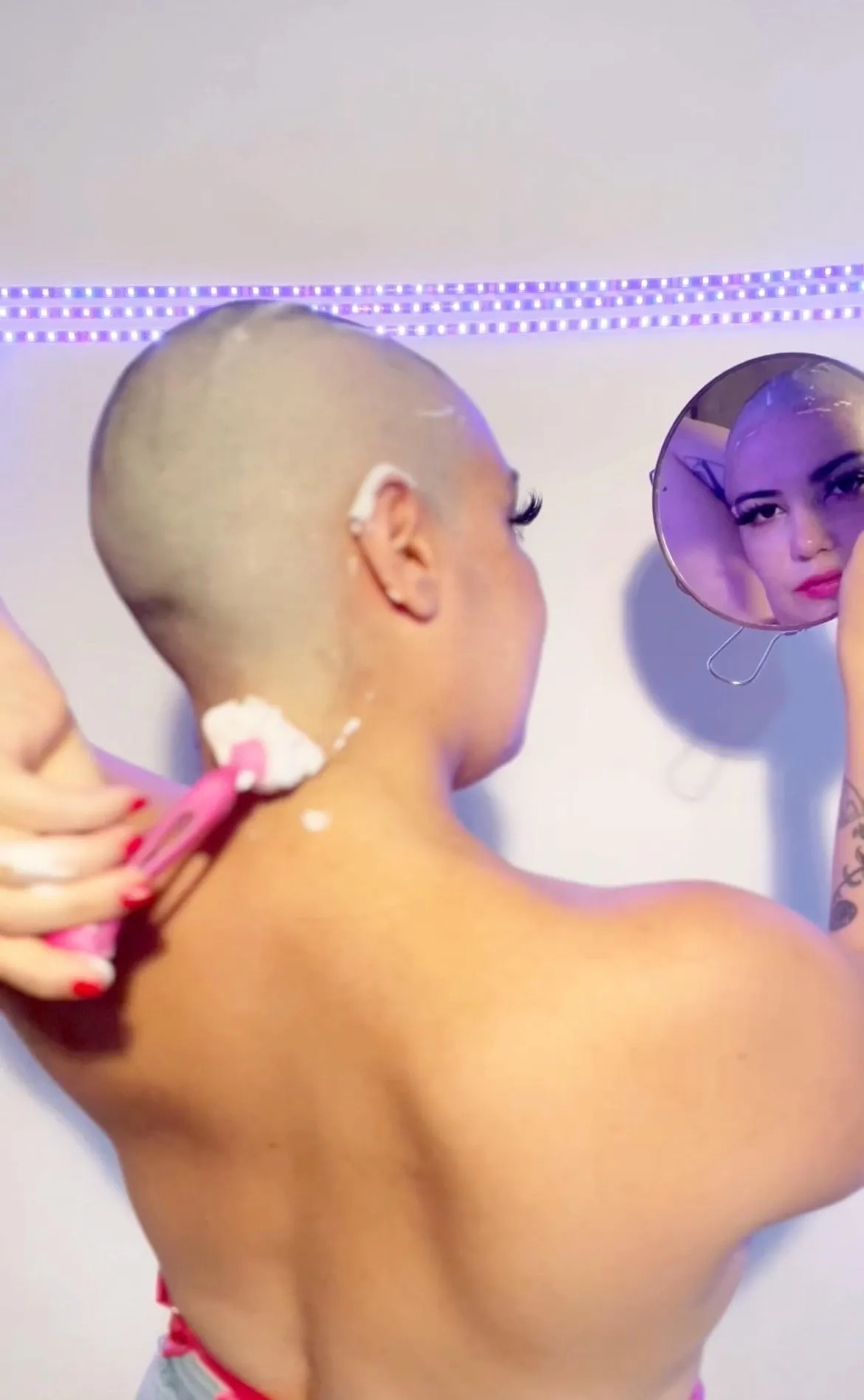 Smooth head after long time 🪒💕