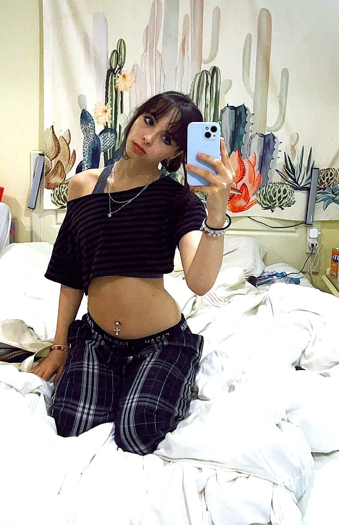 Soft curves, silver chains, and a little bit of belly charm