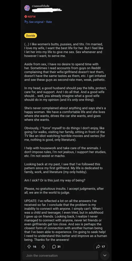 The reality for some women is truly frightening - Pessimism, Misandry, and Celibacy: How It Affects Your Kink Life