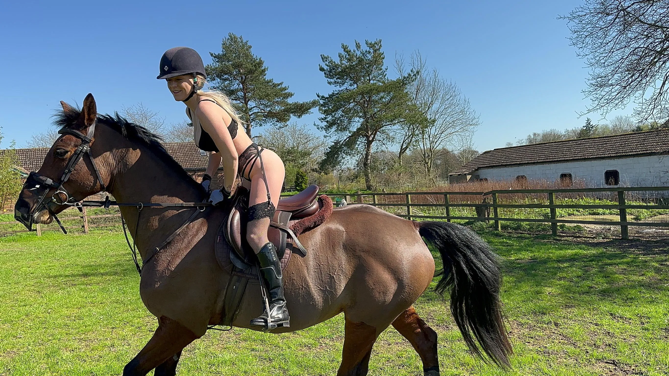 What a fine specimen, and I’m not talking about the horse