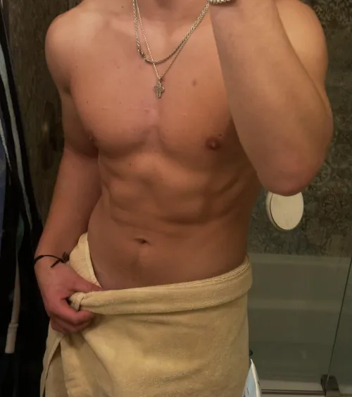 Fresh out of the shower...should I drop the towel