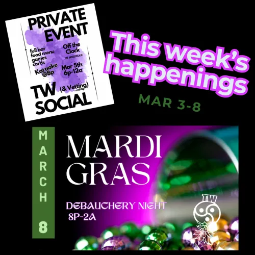 Mardi Gras week is here! Come celebrate with us on Wednesday at our Social at Off the Clock in Meridian and on Saturday at our Mardi Gras Debauchery party!