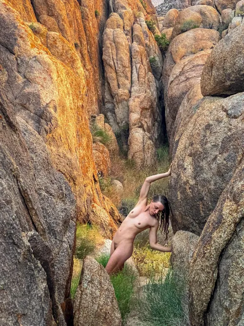 Playing around in the boulders