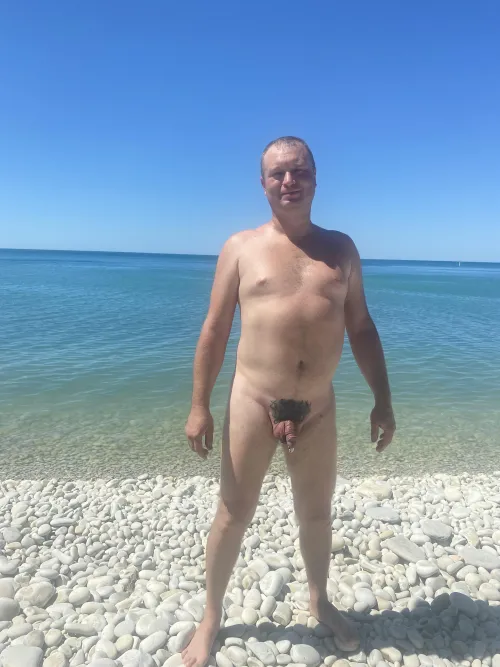 Wild beach on on the shore of the Black Sea