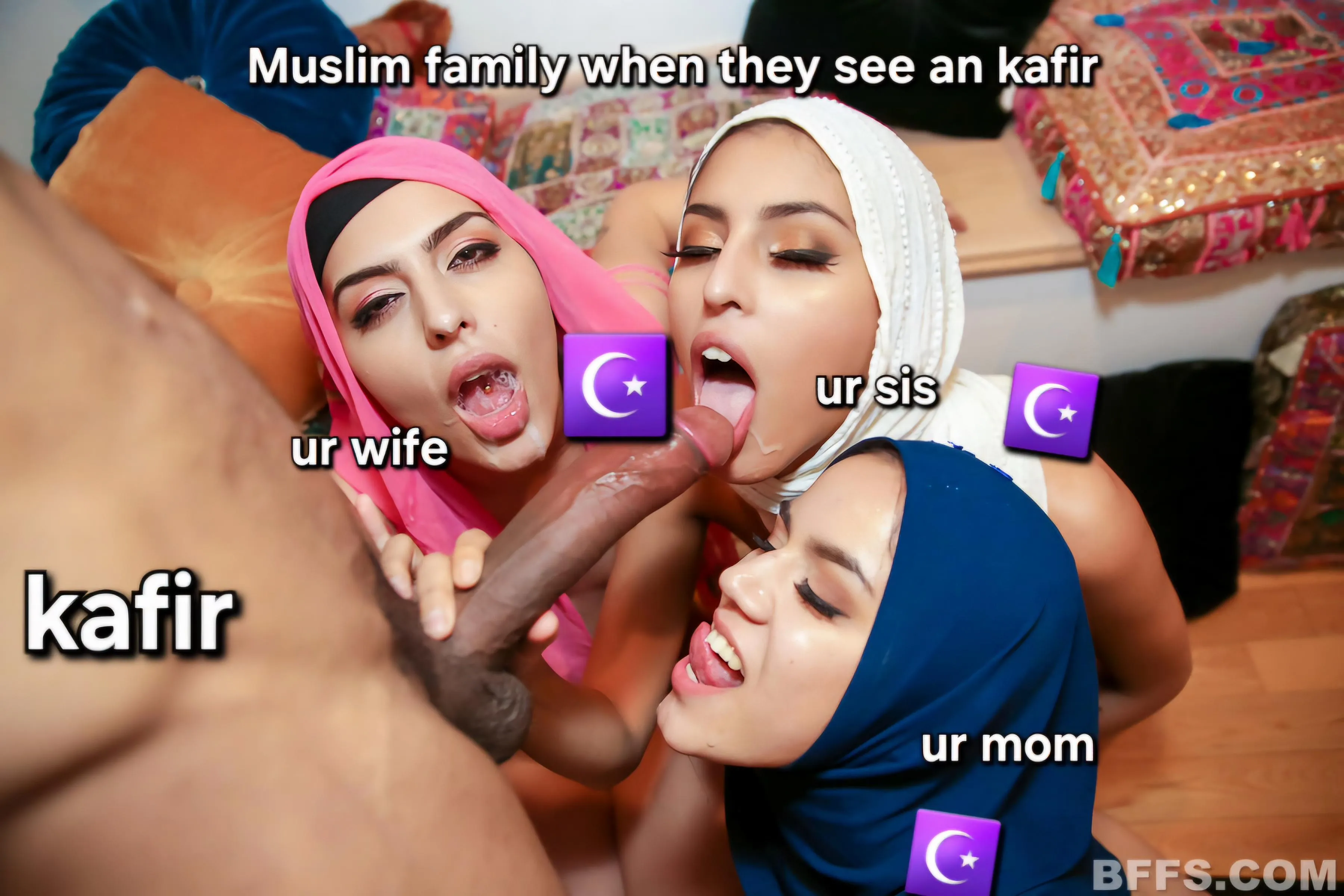 Happy muslim family