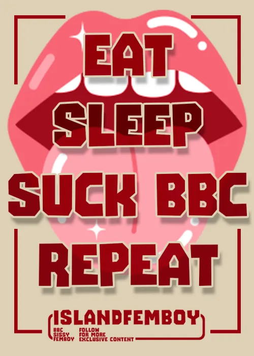 🔻ISLANDFEMBOY.COM🔺 Sissy Stickers 🔴 Femboy stickers | Eat. Sleep. Suck BBC. Repeat 🍆🍆🍆