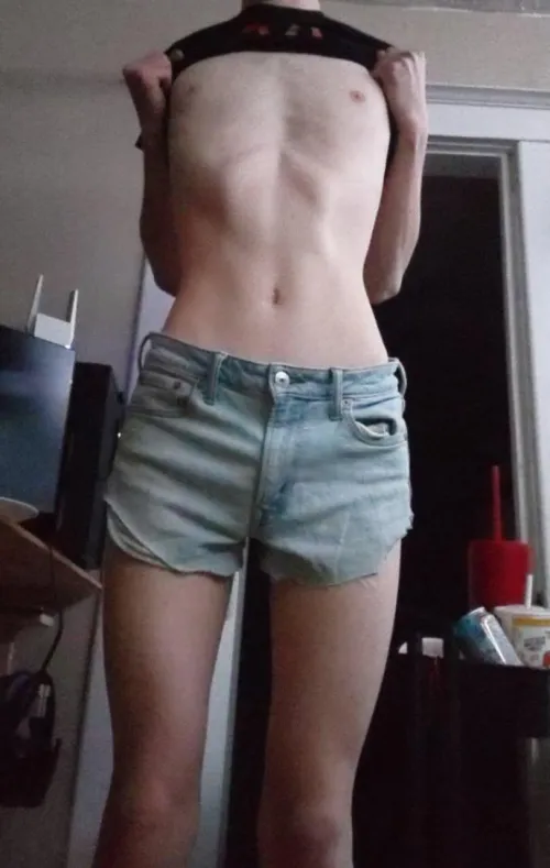 These slutty shorts make me feel so hot :3