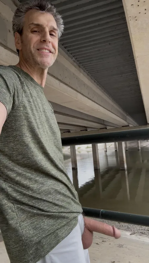 Ya know, just exposing myself under a river overpass.