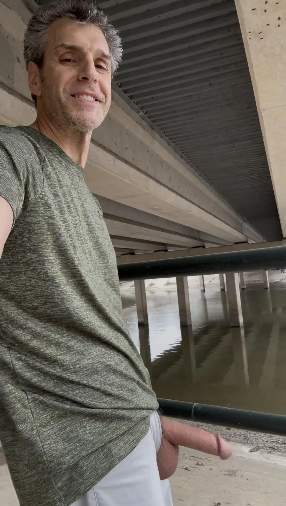 Ya know, just exposing myself under a river overpass.