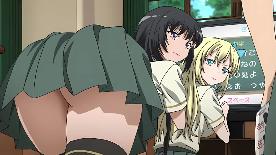Yozora's going commando under there, it seems [Haganai]