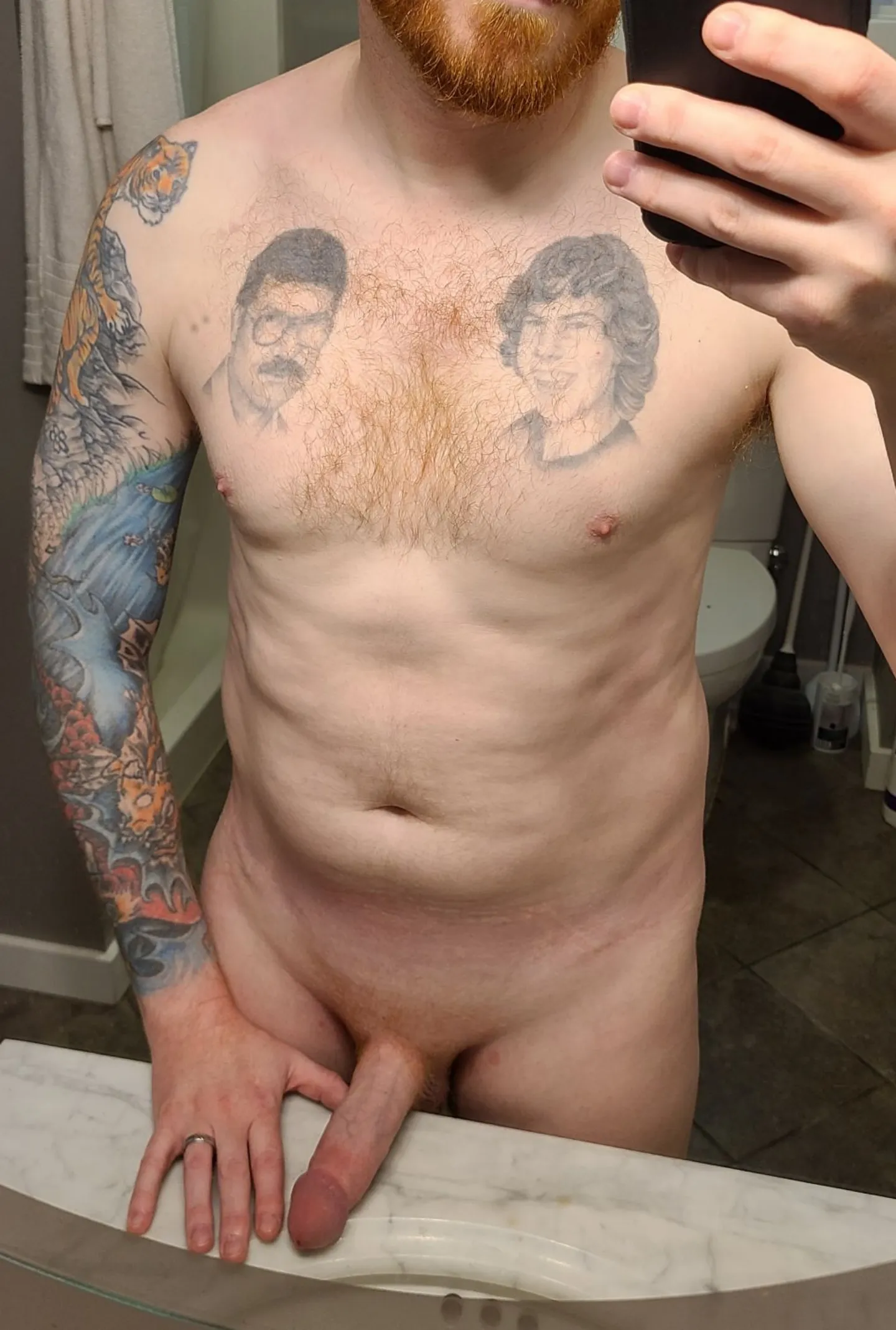 Bend over this sink for me