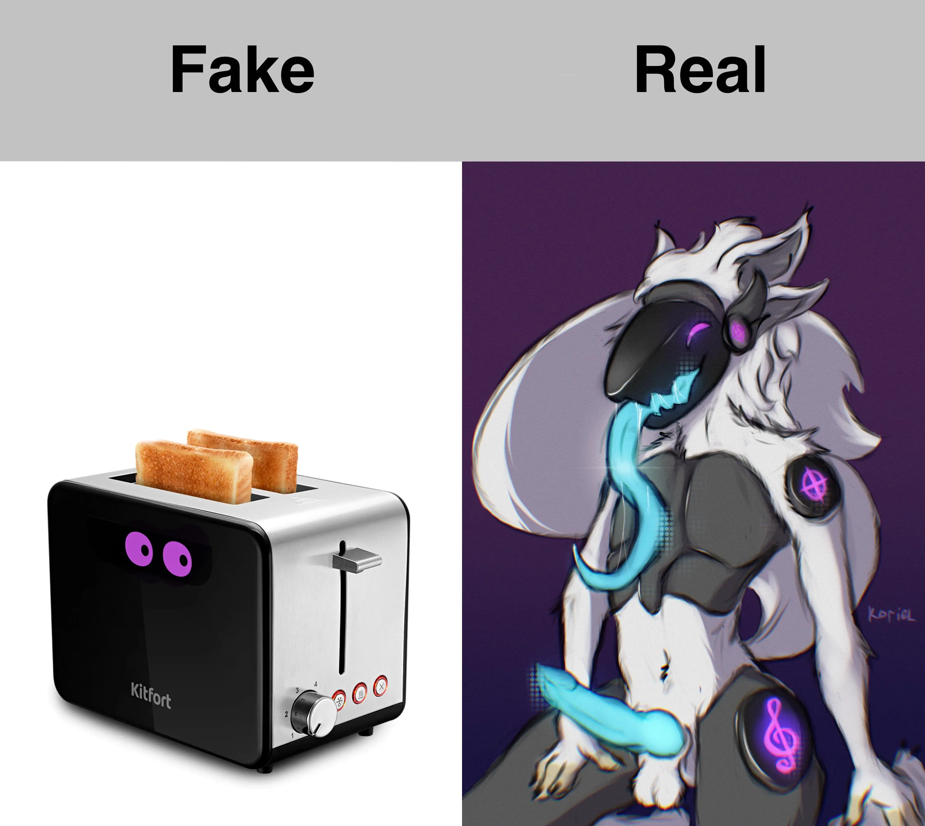 Fake vs Real (Art by me)