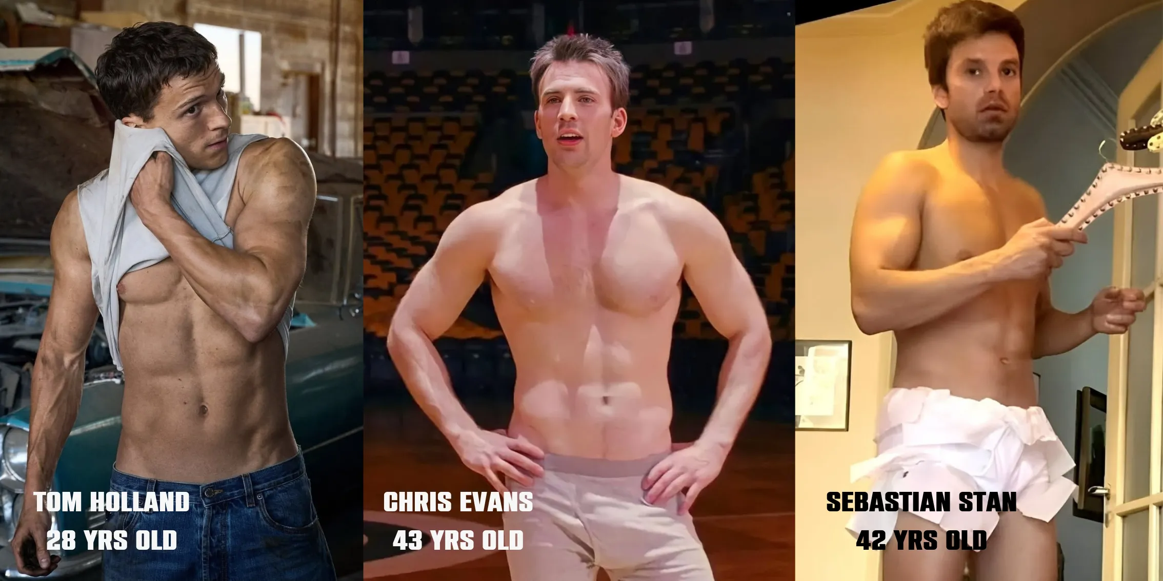 first to cum fantasy three way wrestling match actors on actors, chris evans, tom holland, sebastian stan, who is the first to cum? who will end up dominating and humiliating the other two? how?