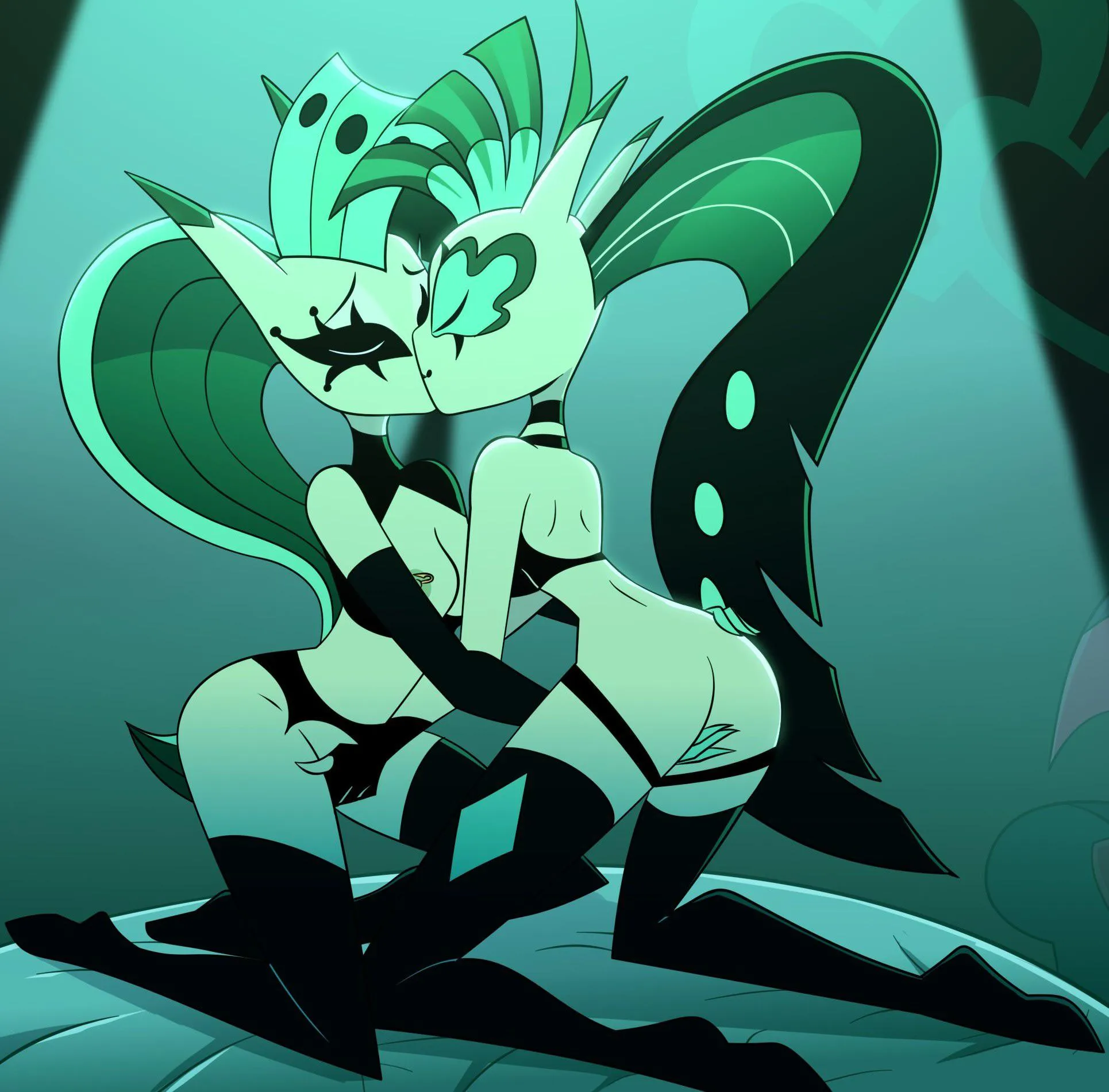 Glitz and Glam having fun with each other [Helluva Boss] (deadinside97)