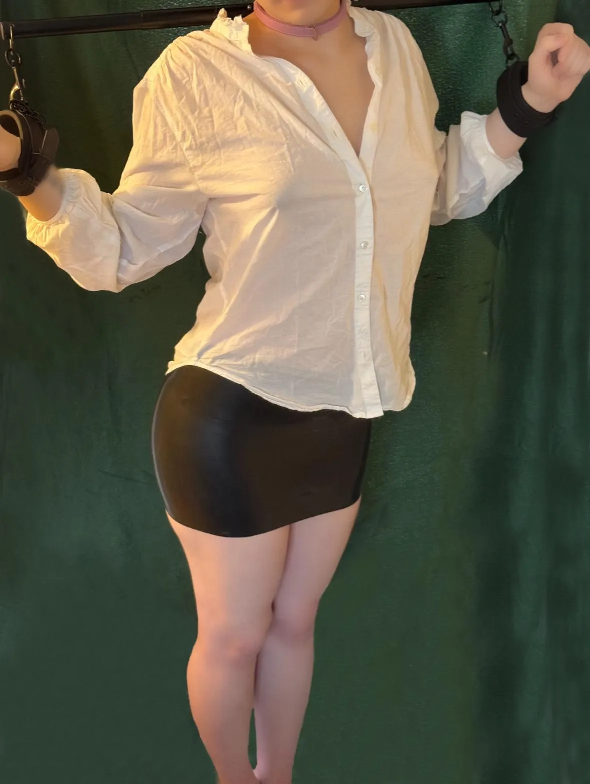 Latex and cuffs, match made in heaven