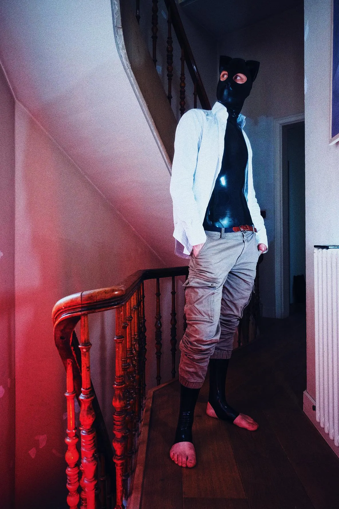 Latex under clothes... Always a great combo!