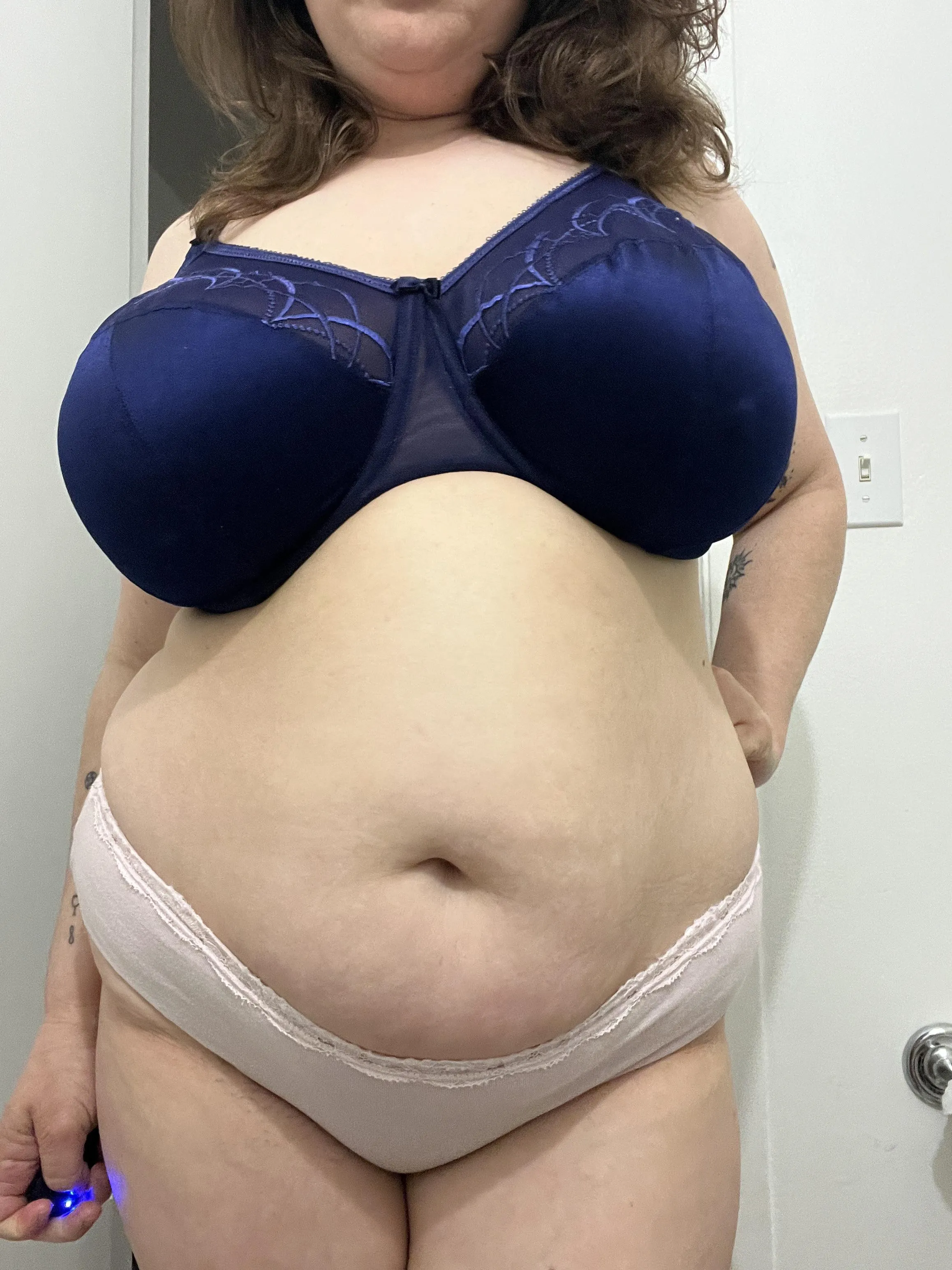 Mismatched but it doesn’t matter once we take them off