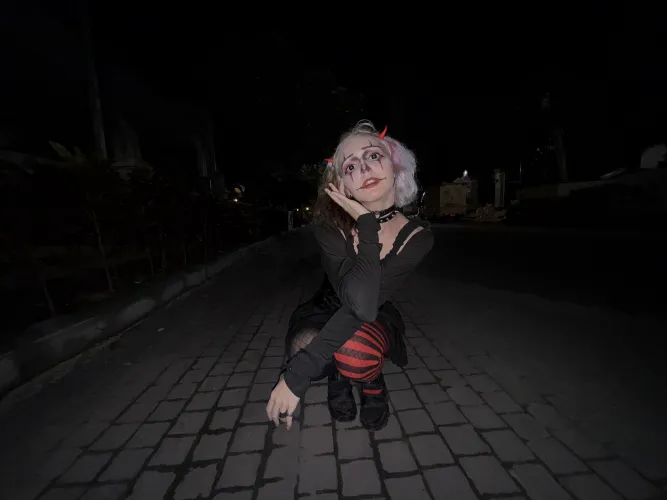 only show up on a dark and fun night