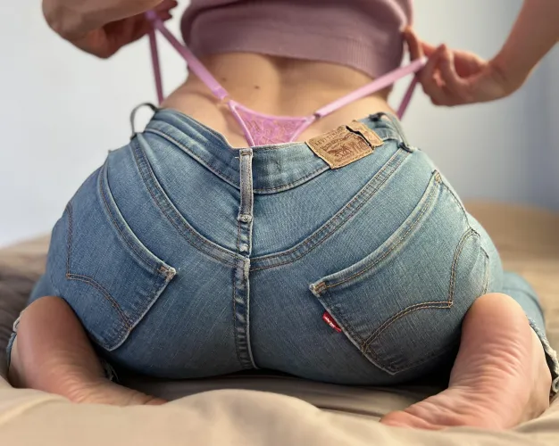 Pulling my thong up for you