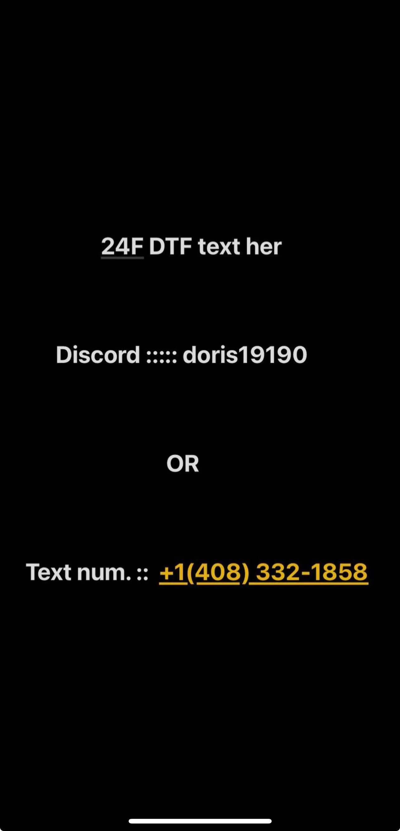 She’s DTF message her