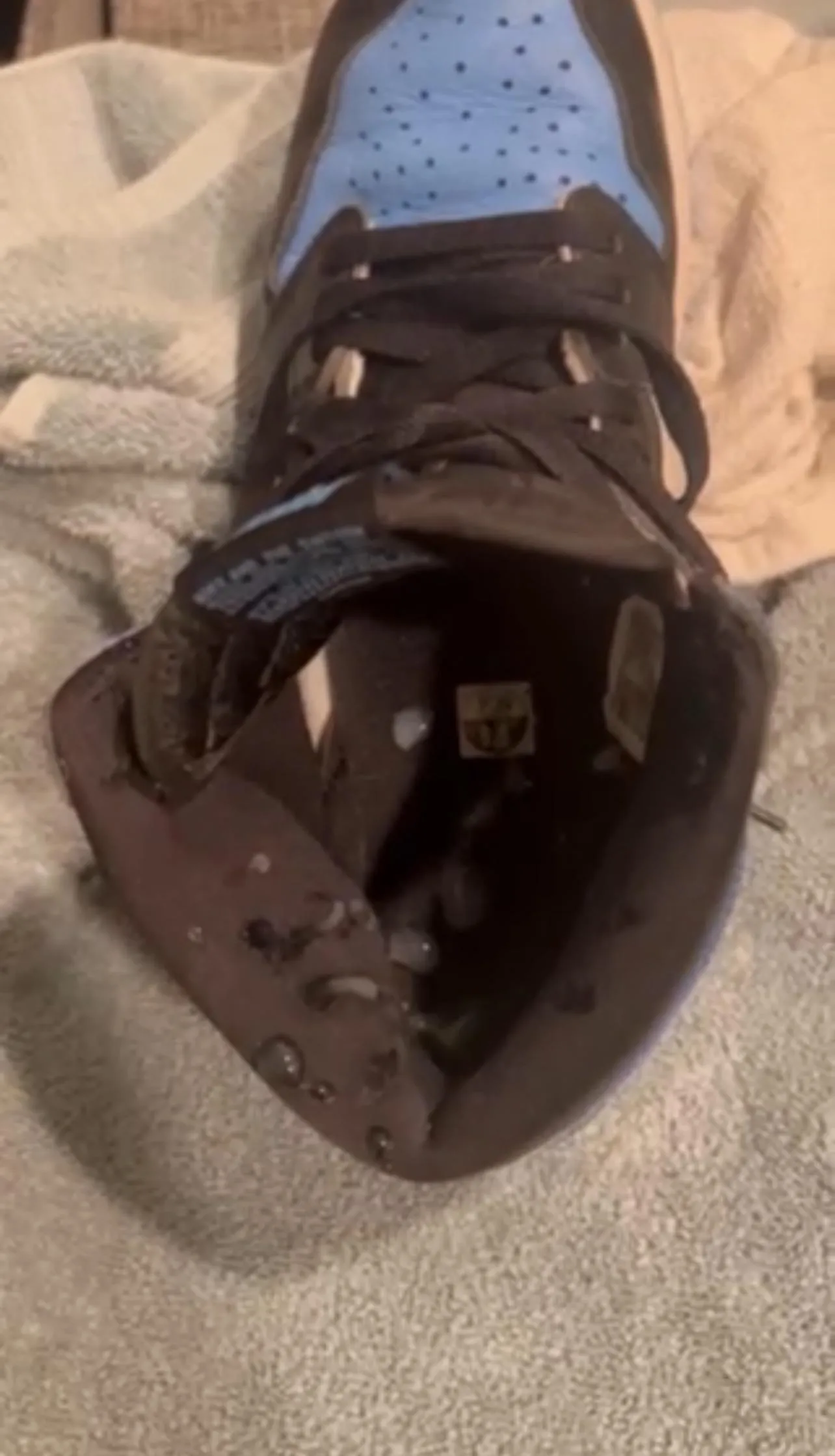 Shot a load in a pair of my Air Jordan 1s