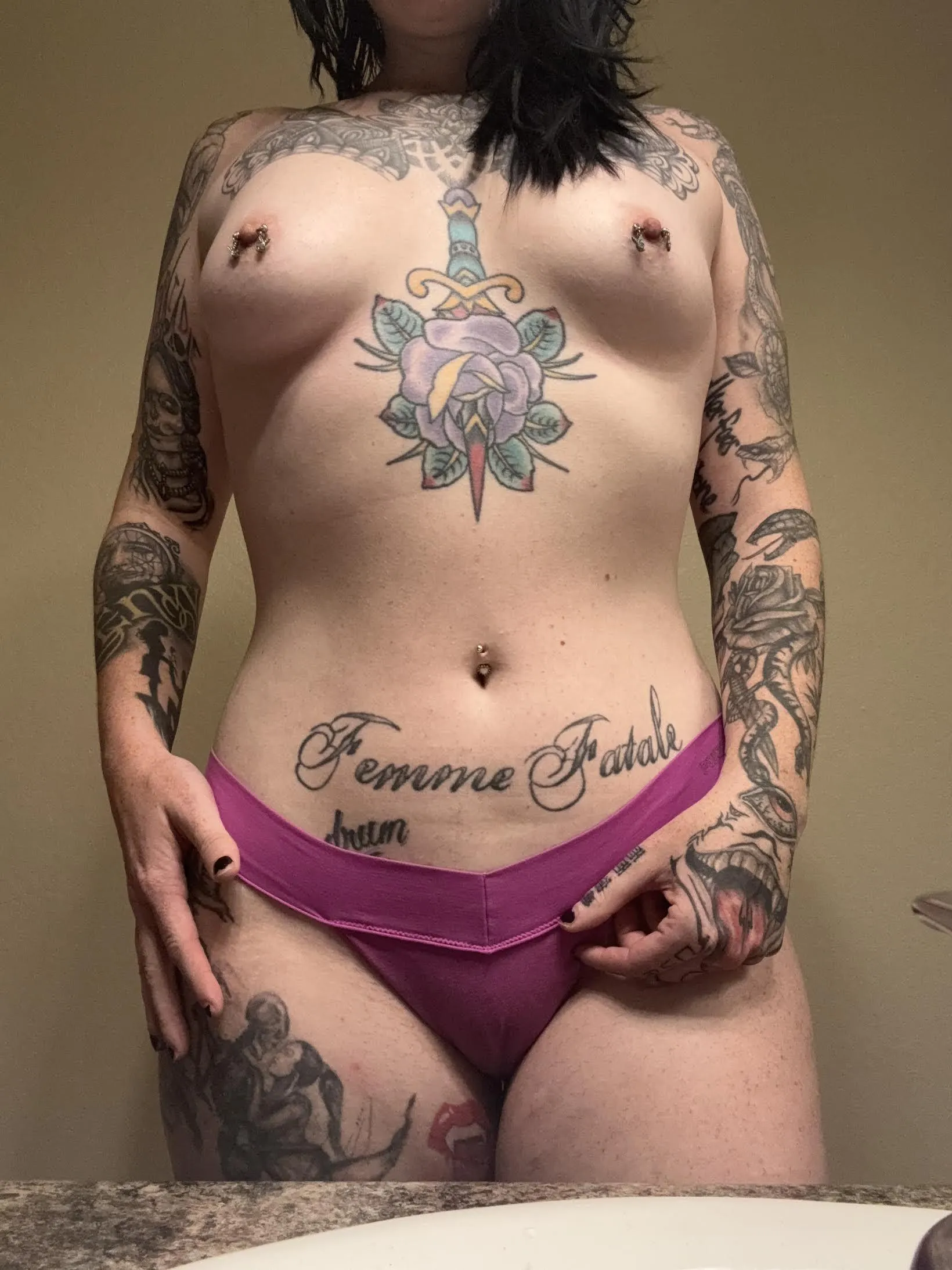 Small pierced titties ;)