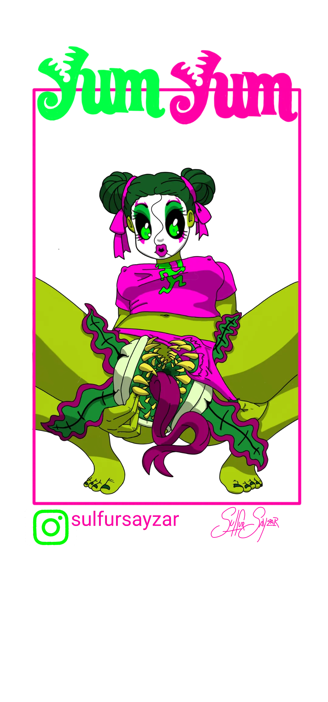 Yum Yum spreading her bedlam