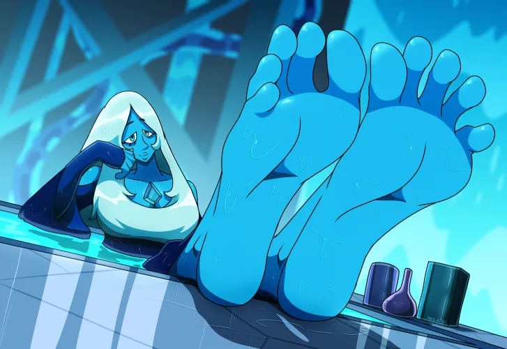 Blue Diamond's Sexy wet soles (Mostlyfunstuff) [Steven Universe]