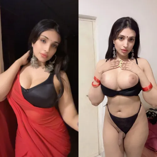 Do you like the surprise underneath my saree?