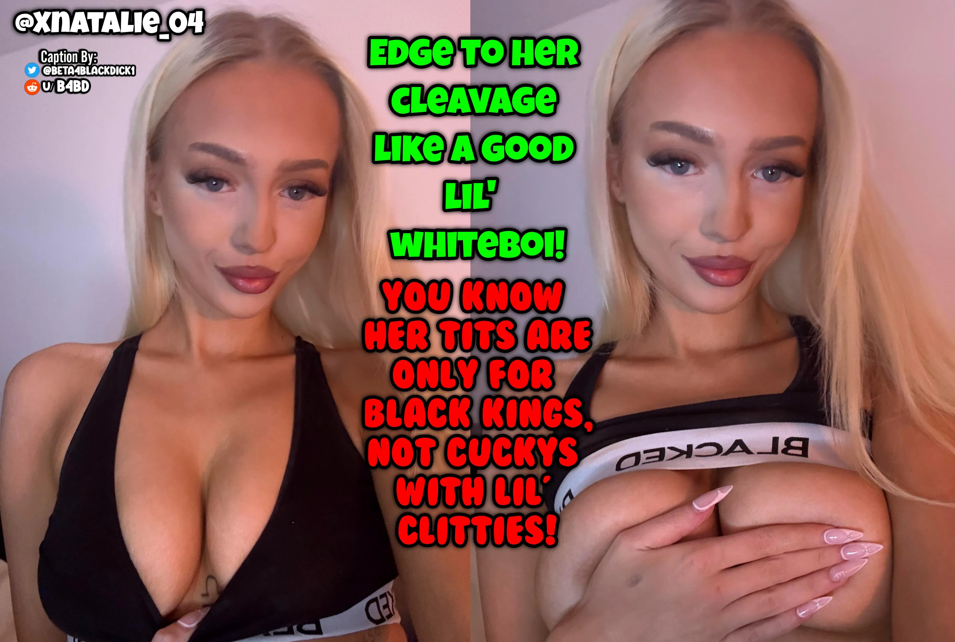 Edge, knowing her tits aren't for you.