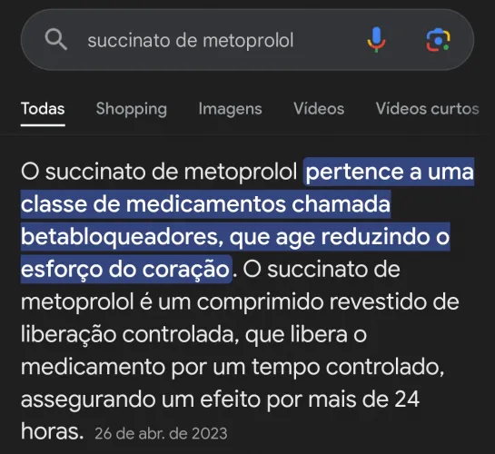 eu quase morri tomando um remedio que diminui os batimentos cardiacos