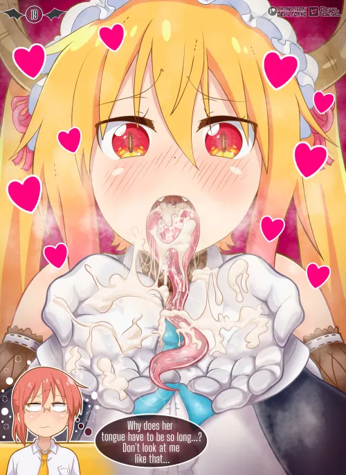 Kobayashi couldn't hold herself back after Tohru's blowjob