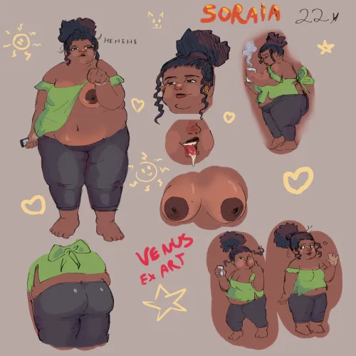 Soraia, cozy black chubby gf by ( Venus_exART )