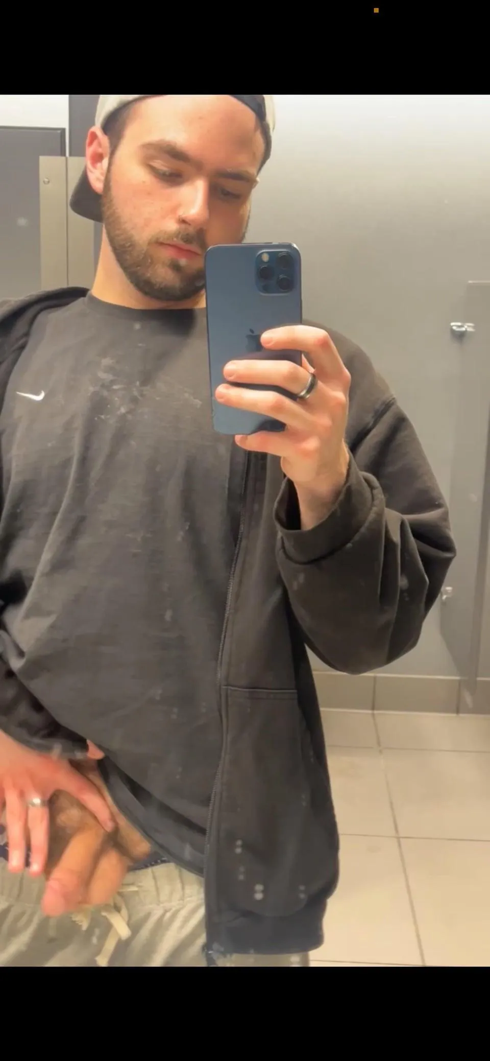 walked into the gas station with a facial and cummy shirt